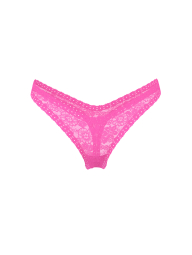 Кружевные трусики тонг Victoria's Secret Pink 1159843948 (Розовый L)