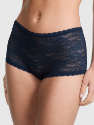 Кружевные трусики шортики Victoria's Secret Pink 1159843968 (Синий L)