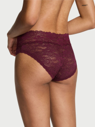 Мереживні трусики хіпхагери Victoria's Secret PINK 1159844008 (Бордовий M)