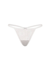 Мереживні трусики стрінги Victoria's Secret PINK 1159845043 (Молочний XXL)