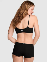 Жіночі трусики шортики Victoria's Secret Pink в рубчик 1159845047 (Чорний XXL)