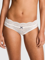 Жіночі мереживні трусики хіпхагери Victoria's Secret PINK 1159845050 (Молочний XXL)
