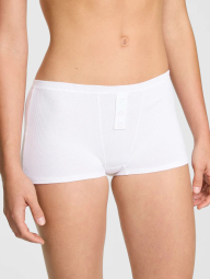 Жіночі трусики шортики Victoria's Secret Pink в рубчик 1159845053 (Білий XXL)