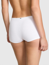 Жіночі трусики шортики Victoria's Secret Pink в рубчик 1159845053 (Білий XXL)