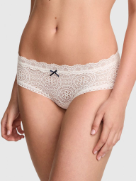 Жіночі мереживні трусики чіки Victoria's Secret PINK 1159845054 (Молочний XXL)