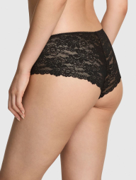 Жіночі трусики чіки Victoria's Secret Pink з мереживом 1159845057 (Чорний/Білий XXL)