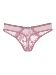 Трусики тонг Victoria's Secret з вишивкою 1159845566 (Рожевий XS)