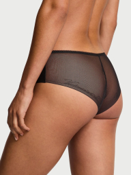 Бесшовные трусики чики Victoria's Secret с сеточкой 1159845882 (Черный S)