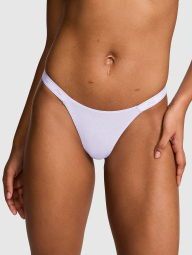 Трусики тонг Victoria's Secret Pink с шиммером 1159845797 (Сиреневый L)