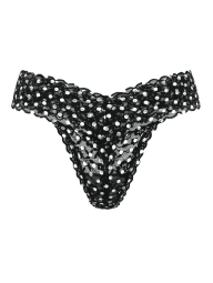 Мереживні трусики тонг Victoria's Secret 1159845861 (Чорний L)
