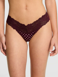Женские трусики Victoria's Secret Pink тонг 1159845874 (Бордовый L)