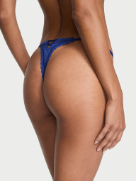 Кружевные трусики тонг Victoria's Secret 1159846427 (Синий XXL)