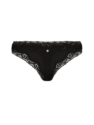Женские трусики тонг Victoria's Secret с кружевной отделкой 1159846575 (Черный S)