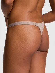 Трусики тонг Victoria's Secret Pink із шиммером 1159846831 (Коричневий L)