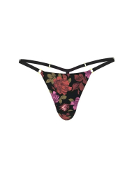 Женские трусики стринги Victoria's Secret с принтом 1159847282 (Черный S)