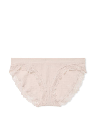 Трусики бикини Victoria's Secret с кружевом 1159847624 (Бежевый XL)