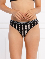 Женские трусики тонг Calvin Klein с принтом 1159847695 (Черный XS)