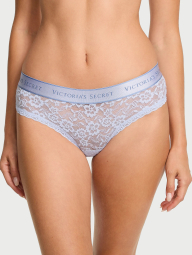 Жіночі мереживні трусики хіпхагери Victoria's Secret з логотипом 1159847838 (Бузковий S)