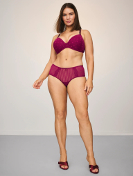 Роскошные трусики чики Victoria's Secret 1159847846 (Бордовый S)