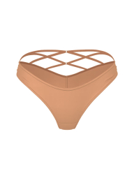 Гладкі трусики танга Victoria's Secret з ремінцями 1159849193 (Бежевий XS)