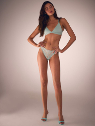 Кружевные трусики тонг Victoria's Secret 1159849976 (Зеленый S)