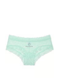 Кружевные трусики чики Victoria's Secret с вышивкой 1159849915 (Бирюзовый S)
