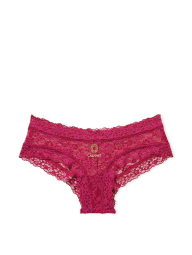 Кружевные трусики чики Victoria's Secret с вышивкой 1159849916 (Бордовый S)