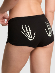 Женские трусики шортики Victoria's Secret Pink с принтом 1159850571 (Черный XS)