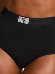 Жіночі трусики брифи Victoria's Secret зі стразами 1159850791 (Чорний M)