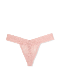 Мереживні трусики тонг Victoria's Secret в подарунковій упаковці 1159851235 (Рожевий XS)