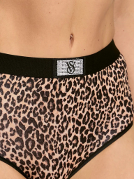 Жіночі трусики брифи Victoria's Secret зі стразами 1159851325 (Леопардовий XXL)