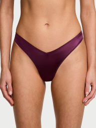 Гладкие трусики тонг Victoria's Secret с ремешками 1159852174 (Бордовый S)