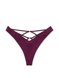 Гладкие трусики тонг Victoria's Secret с ремешками 1159852174 (Бордовый S)
