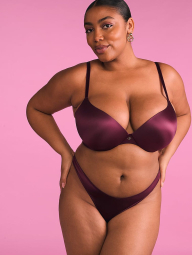 Гладкие трусики тонг Victoria's Secret с ремешками 1159852174 (Бордовый S)