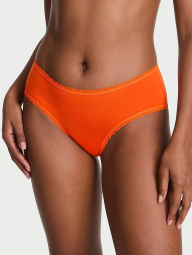 Трусики чики Victoria's Secret с кружевом 1159852342 (Оранжевый S)