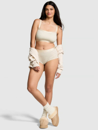 Жіночі трусики шортики Victoria's Secret Pink 1159852408 (Молочний L)