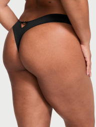 Женские открытые трусики тонг Victoria's Secret 1159852616 (Черный S)