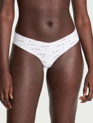 Женские бесшовные трусики тонг Victoria's Secret с принтом 1159853348 (Белый XS)
