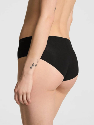 Женские бесшовные трусики хипхаггеры Victoria's Secret PINK с логотипом 1159853544 (Черный XL)