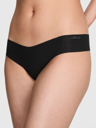 Бесшовные трусики тонг Victoria's Secret Pink 1159853546 (Черный XS)