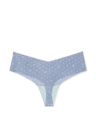 Бесшовные трусики тонг Victoria's Secret Pink с принтом 1159853657 (Голубой XXL)