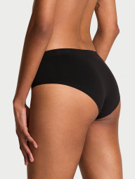 Бесшовные трусики хипхаггеры Victoria's Secret с логотипом 1159853741 (Черный XL)