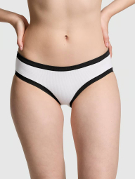 Женские трусики хипхаггеры Victoria's Secret PINK в рубчик 1159853955 (Белый XL)