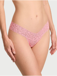 Кружевные трусики тонг Victoria's Secret в подарочной упаковке 1159854753 (Розовый XS)
