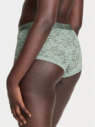 Мереживні трусики шортики Victoria's Secret з логотипом 1159855136 (Зелений S)