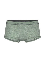 Мереживні трусики шортики Victoria's Secret з логотипом 1159855136 (Зелений S)