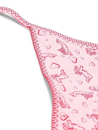 Женские трусики стринги Victoria's Secret с принтом 1159856161 (Розовый XL)
