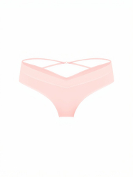 Жіночі гладкі трусики тонг Victoria's Secret з сіточкою 1159856302 (Рожевий XXL)