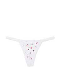 Жіночі трусики стрінги Victoria's Secret з принтом 1159856316 (Білий XL)
