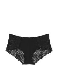 Женские трусики хипхаггеры Victoria's Secret PINK с кружевом 1159857154 (Черный S)